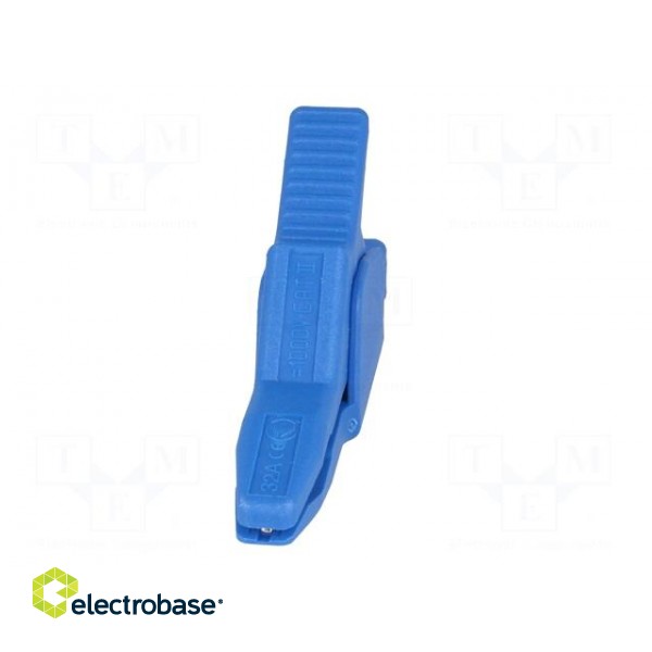 Crocodile clip | 34A | blue | Grip capac: max.30mm | Socket size: 4mm фото 9