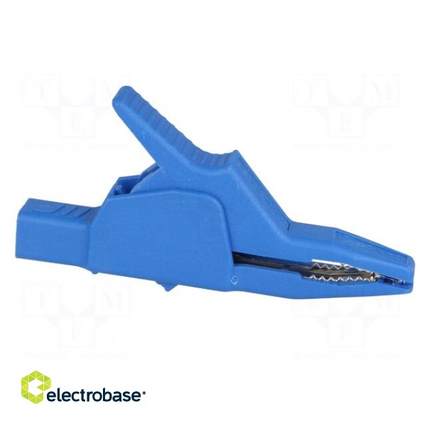 Crocodile clip | 34A | blue | Grip capac: max.30mm | Socket size: 4mm фото 7