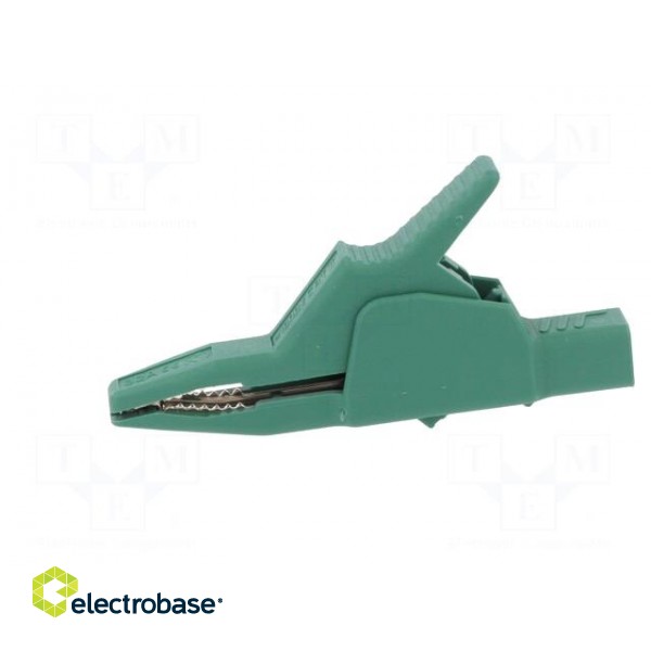 Crocodile clip | 34A | green | Grip capac: max.30mm | Socket size: 4mm image 3