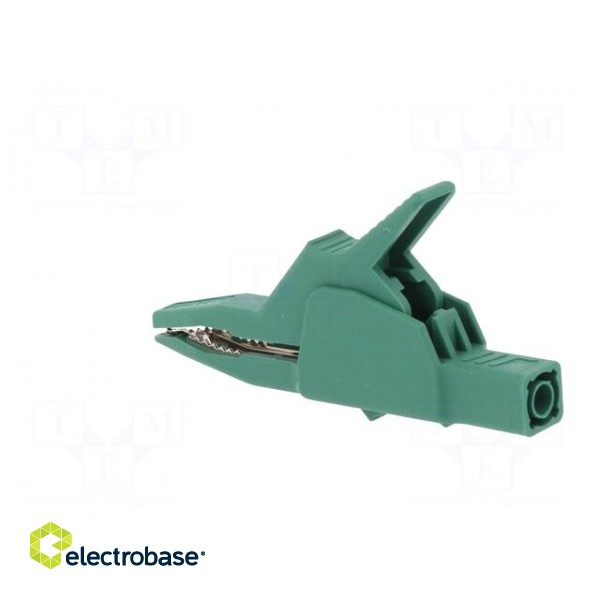 Crocodile clip | 34A | green | Grip capac: max.30mm | Socket size: 4mm фото 4