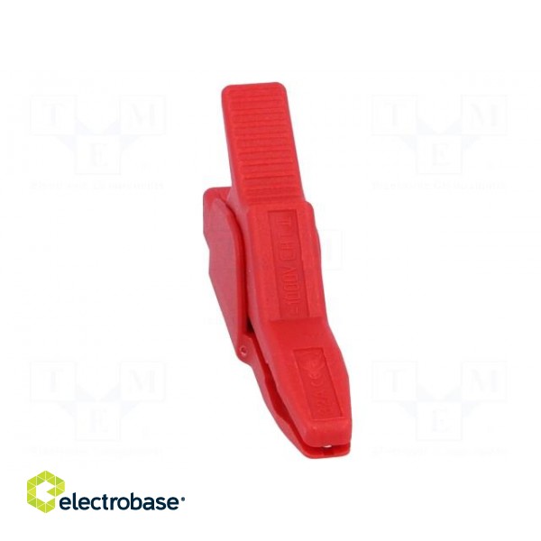 Crocodile clip | 34A | red | Grip capac: max.30mm | Socket size: 4mm фото 9