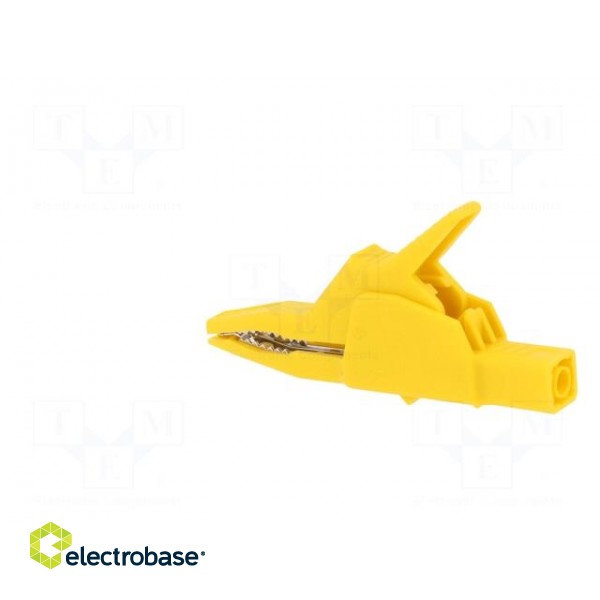 Crocodile clip | 34A | yellow | Grip capac: max.30mm | 300V фото 4