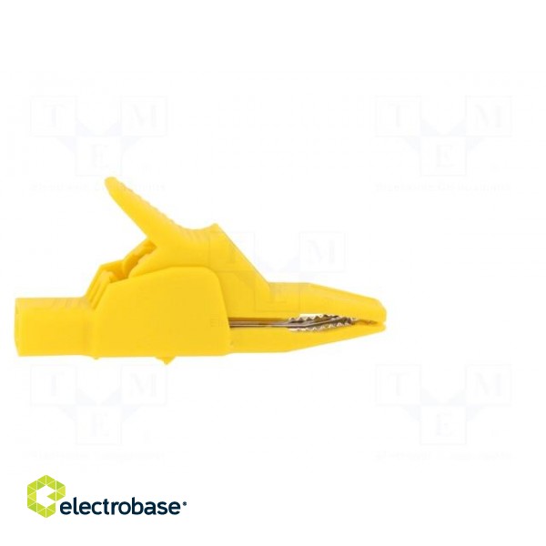 Crocodile clip | 34A | yellow | Grip capac: max.30mm | 300V фото 7