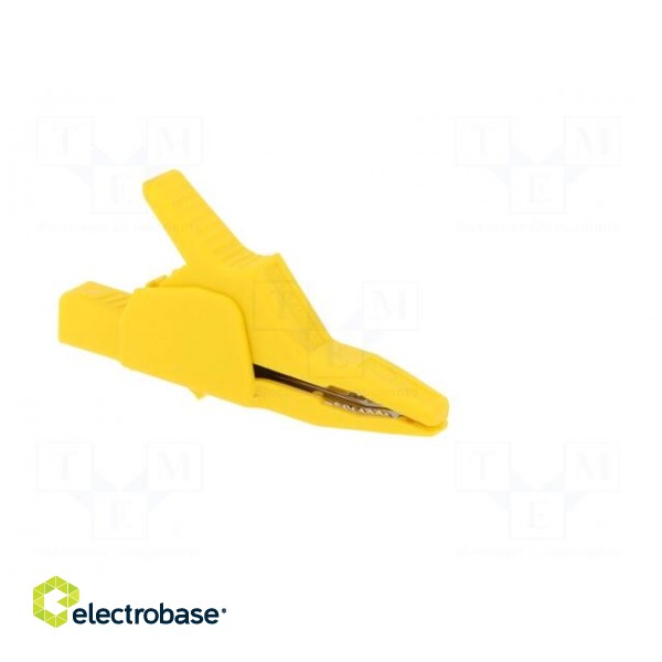 Crocodile clip | 34A | yellow | Grip capac: max.30mm | 300V paveikslėlis 8