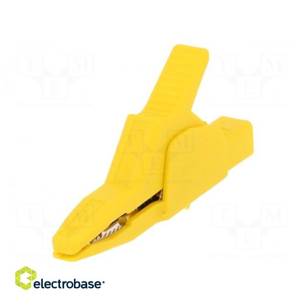 Crocodile clip | 34A | yellow | Grip capac: max.30mm | 300V фото 1