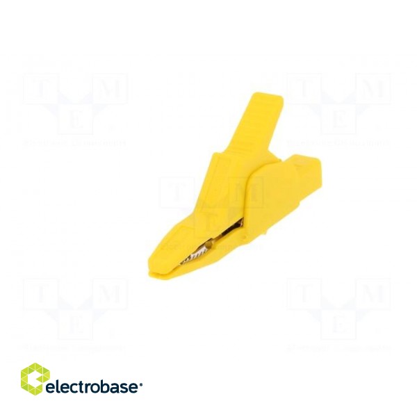 Crocodile clip | 34A | yellow | Grip capac: max.30mm | 300V image 2