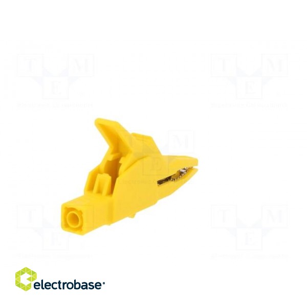 Crocodile clip | 34A | yellow | Grip capac: max.30mm | 300V paveikslėlis 6