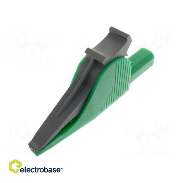 Crocodile clip | 36A | 1kVDC | green | Grip capac: max.41mm