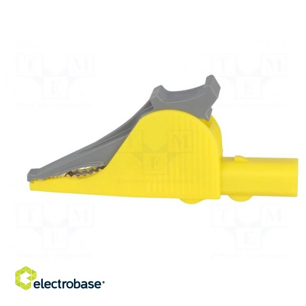 Crocodile clip | 36A | 1kVDC | yellow | Grip capac: max.41mm image 3