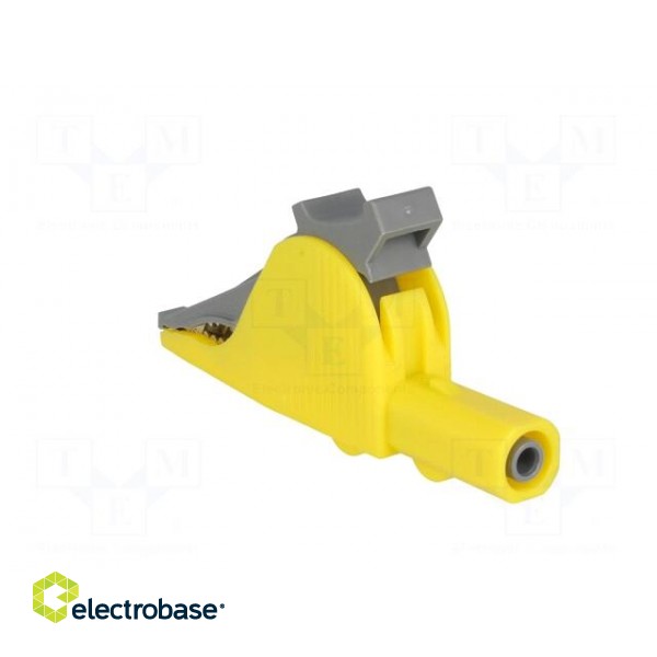 Crocodile clip | 36A | 1kVDC | yellow | Grip capac: max.41mm image 4