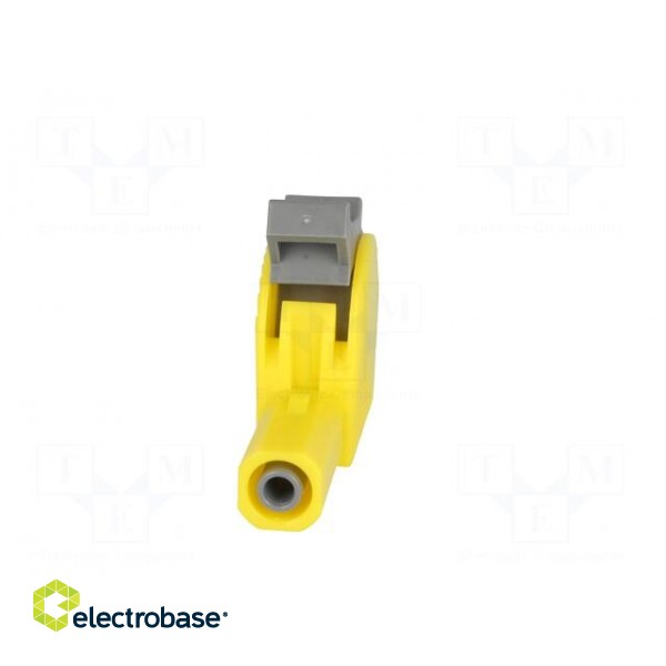 Crocodile clip | 36A | 1kVDC | yellow | Grip capac: max.41mm фото 5