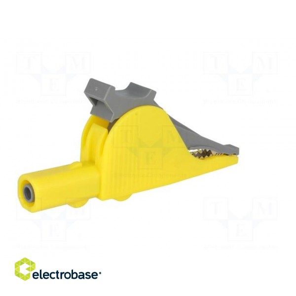 Crocodile clip | 36A | 1kVDC | yellow | Grip capac: max.41mm image 6