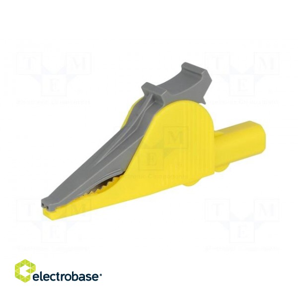 Crocodile clip | 36A | 1kVDC | yellow | Grip capac: max.41mm image 2