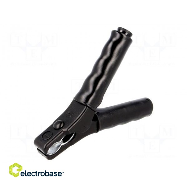 Crocodile clip | 36A | 70VDC | black | Grip capac: max.25mm image 1