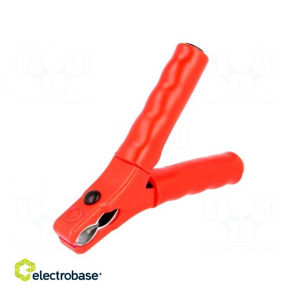 Crocodile clip | 36A | 70VDC | red | Grip capac: max.25mm paveikslėlis 1