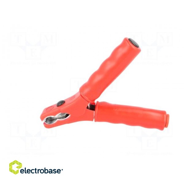 Crocodile clip | 36A | 70VDC | red | Grip capac: max.25mm фото 3