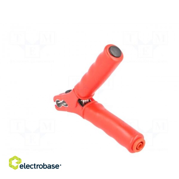 Crocodile clip | 36A | 70VDC | red | Grip capac: max.25mm фото 4