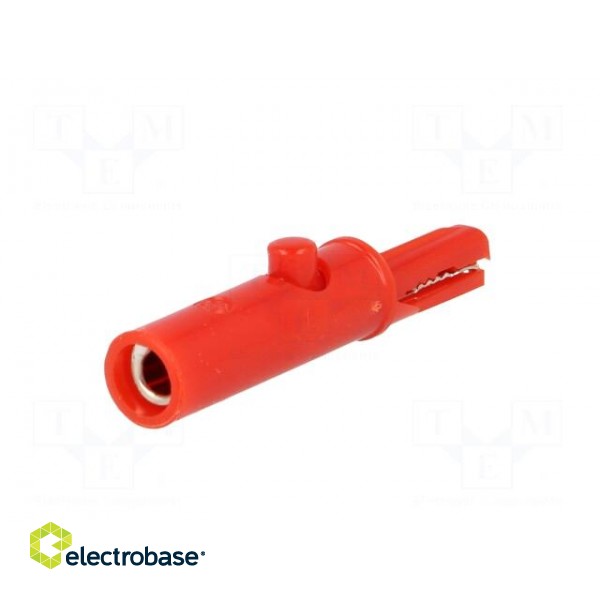 Crocodile clip | 3A | 60VDC | red | Grip capac: max.6mm image 6