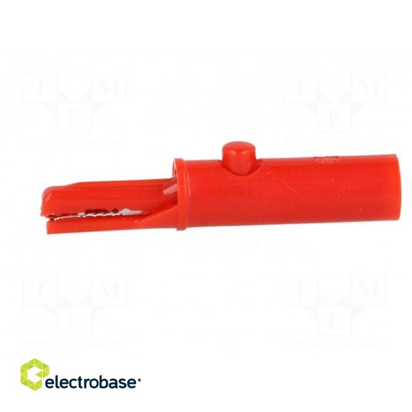 Crocodile clip | 3A | 60VDC | red | Grip capac: max.6mm image 3