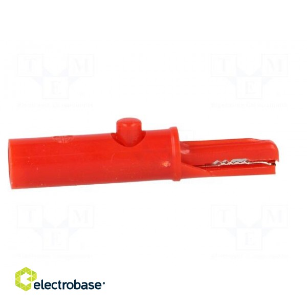 Crocodile clip | 3A | 60VDC | red | Grip capac: max.6mm image 7