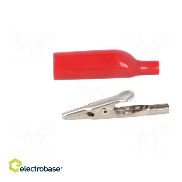 Crocodile clip | 5A | 70VDC | red | Grip capac: max.7.62mm image 3