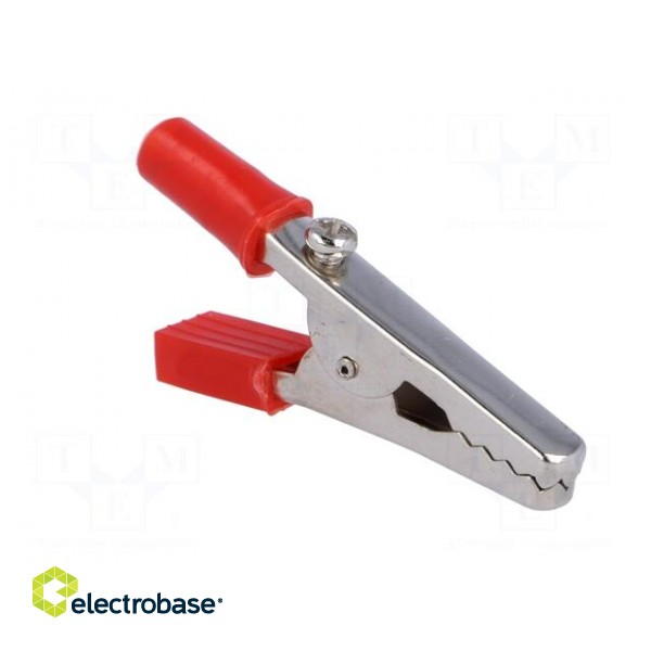 Crocodile clip | 60VDC | red | Grip capac: max.15mm | Socket size: 4mm image 8