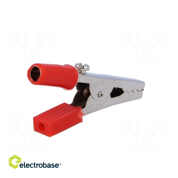 Crocodile clip | 60VDC | red | Grip capac: max.15mm | Socket size: 4mm image 6