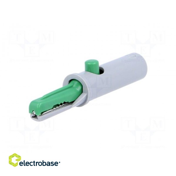 Crocodile clip | 6A | 60VDC | green | Grip capac: max.7.5mm image 2
