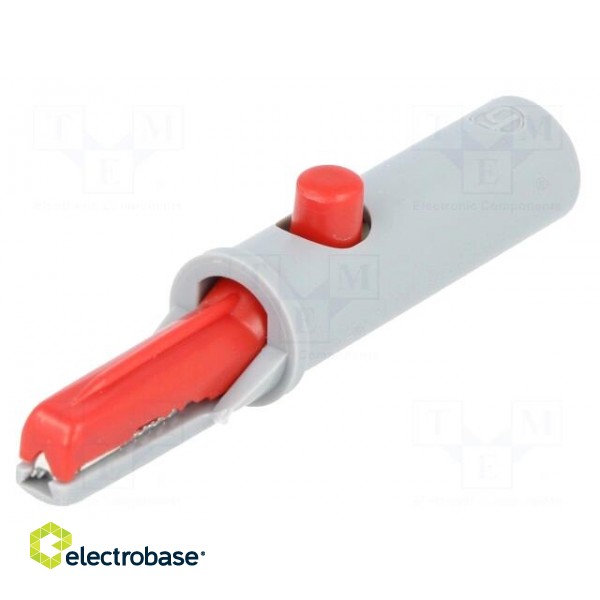 Crocodile clip | 6A | 60VDC | red | Grip capac: max.7.5mm | 930126101 image 1