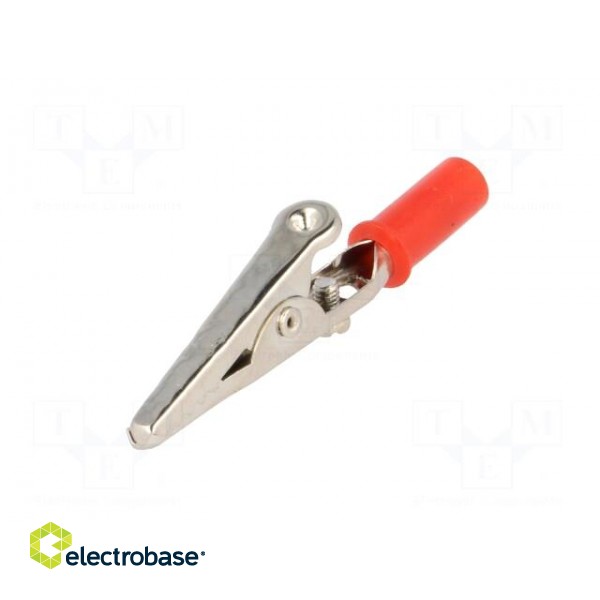 Crocodile clip | red | Grip capac: max.14mm | Socket size: 4mm image 2