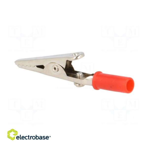 Crocodile clip | red | Grip capac: max.14mm | Socket size: 4mm image 4