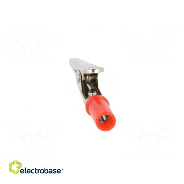 Crocodile clip | red | Grip capac: max.14mm | Socket size: 4mm image 5