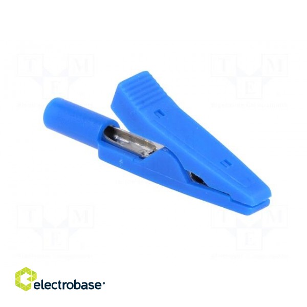 Crocodile clip | 10A | 60VDC | blue | Overall len: 41.5mm image 8