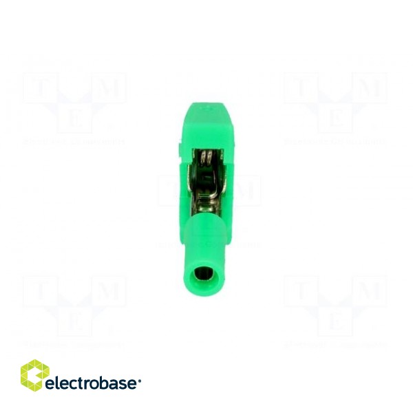 Crocodile clip | 10A | 60VDC | green | Overall len: 41.5mm image 5