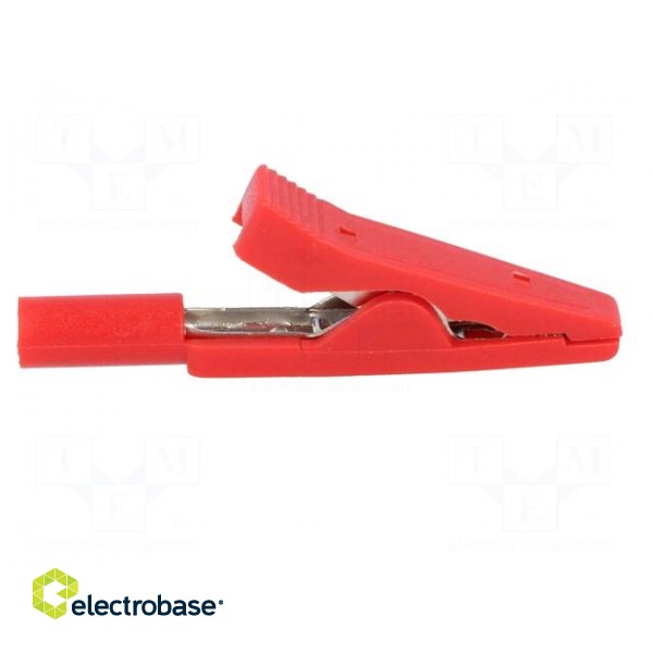 Crocodile clip | 10A | 60VDC | red | Overall len: 41.5mm image 7