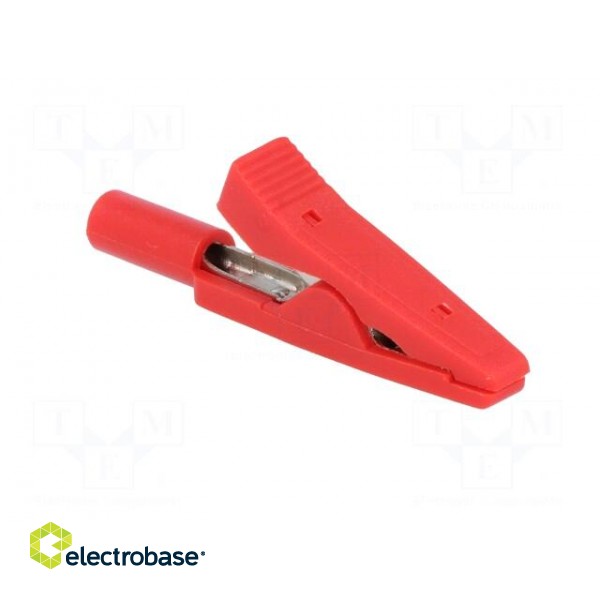 Crocodile clip | 10A | 60VDC | red | Overall len: 41.5mm image 8