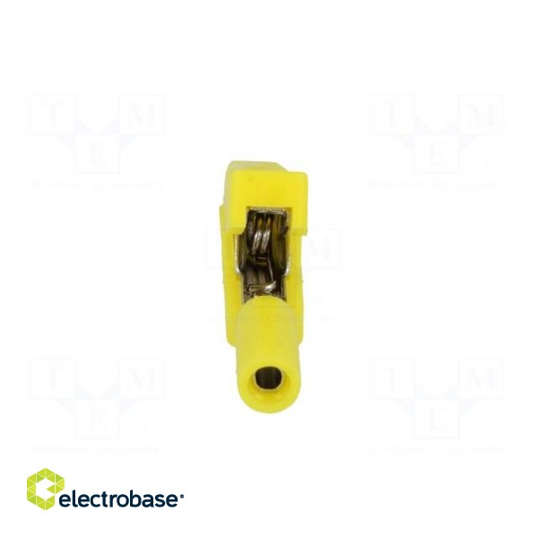 Crocodile clip | 10A | 60VDC | yellow | Overall len: 41.5mm paveikslėlis 5