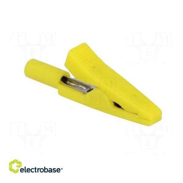 Crocodile clip | 10A | 60VDC | yellow | Overall len: 41.5mm фото 8