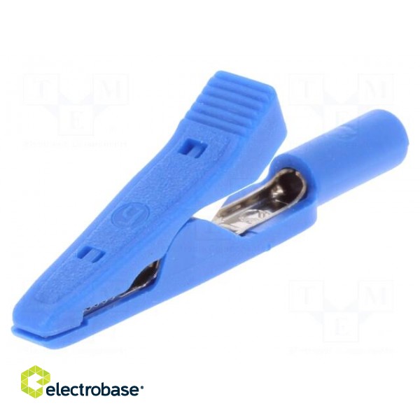 Crocodile clip | 15A | 60VDC | blue | Grip capac: max.4mm | 930317802 image 1
