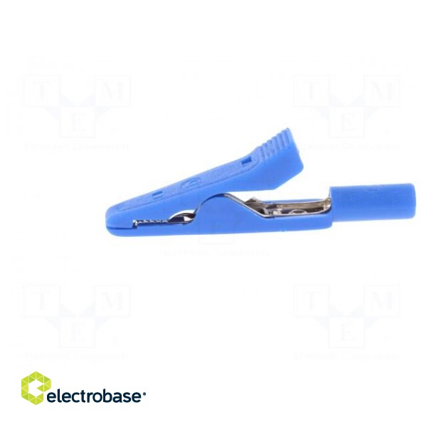 Crocodile clip | 15A | 60VDC | blue | Grip capac: max.4mm image 3