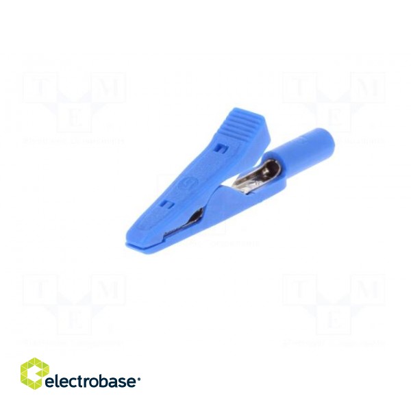 Crocodile clip | 15A | 60VDC | blue | Grip capac: max.4mm image 2