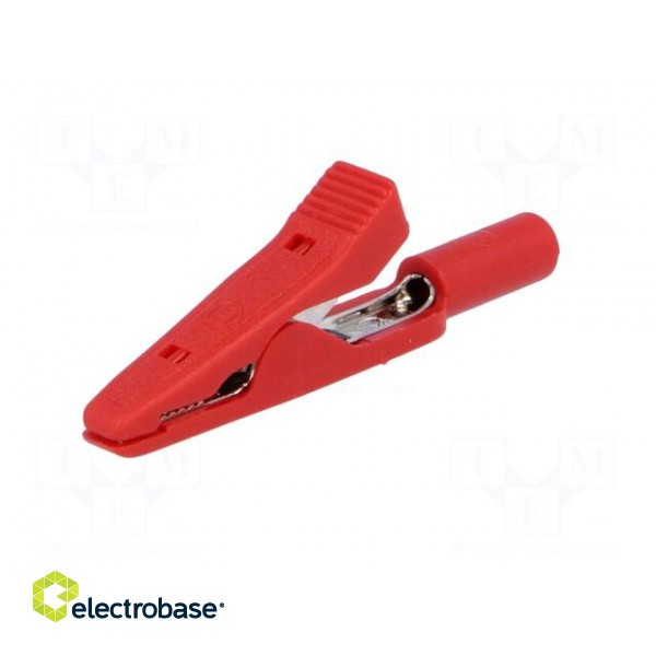 Crocodile clip | 15A | 60VDC | red | Grip capac: max.4mm image 2