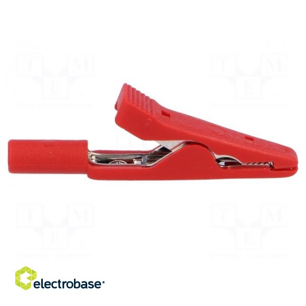 Crocodile clip | 15A | 60VDC | red | Grip capac: max.4mm image 7