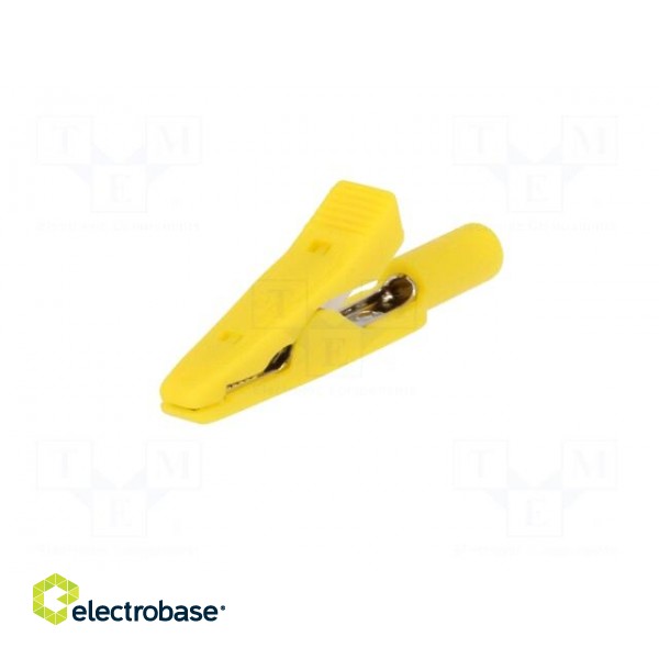 Crocodile clip | 15A | 60VDC | yellow | Grip capac: max.4mm image 2