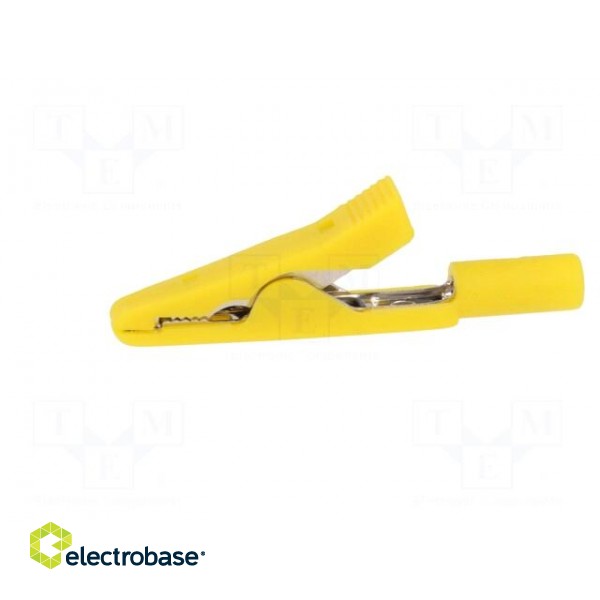 Crocodile clip | 15A | 60VDC | yellow | Grip capac: max.4mm image 3
