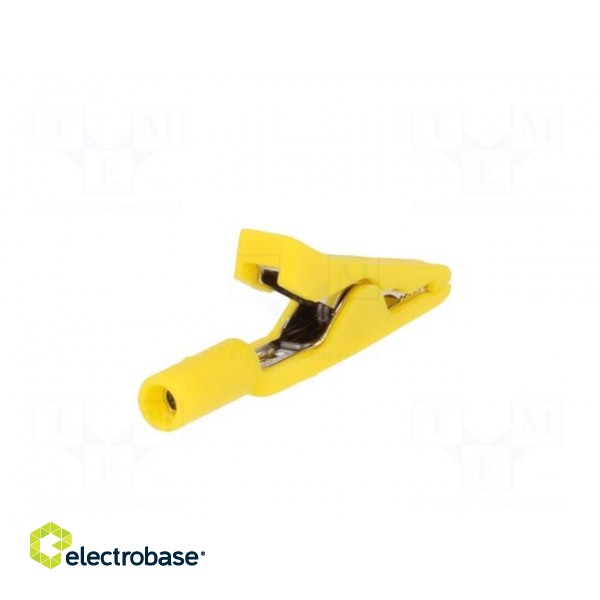 Crocodile clip | 15A | 60VDC | yellow | Grip capac: max.4mm image 6