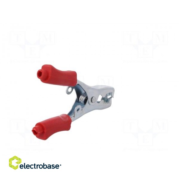 Crocodile clip | 40A | Grip capac: max.15mm | Overall len: 80mm | red image 6