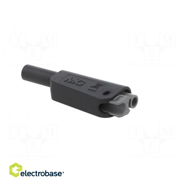 4mm banana | 19A | 1kV | black | insulated,with 4mm axial socket image 4