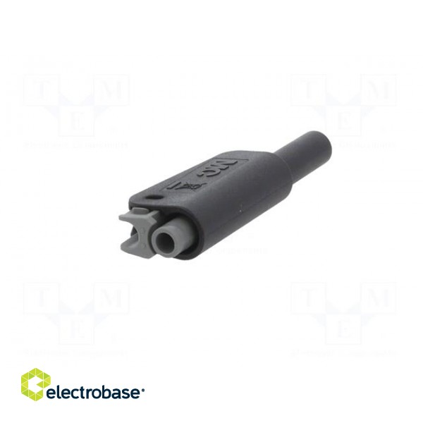 4mm banana | 19A | 1kV | black | insulated,with 4mm axial socket фото 6