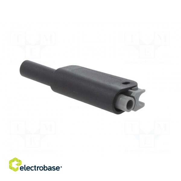 4mm banana | 19A | 1kV | black | insulated,with 4mm axial socket image 4